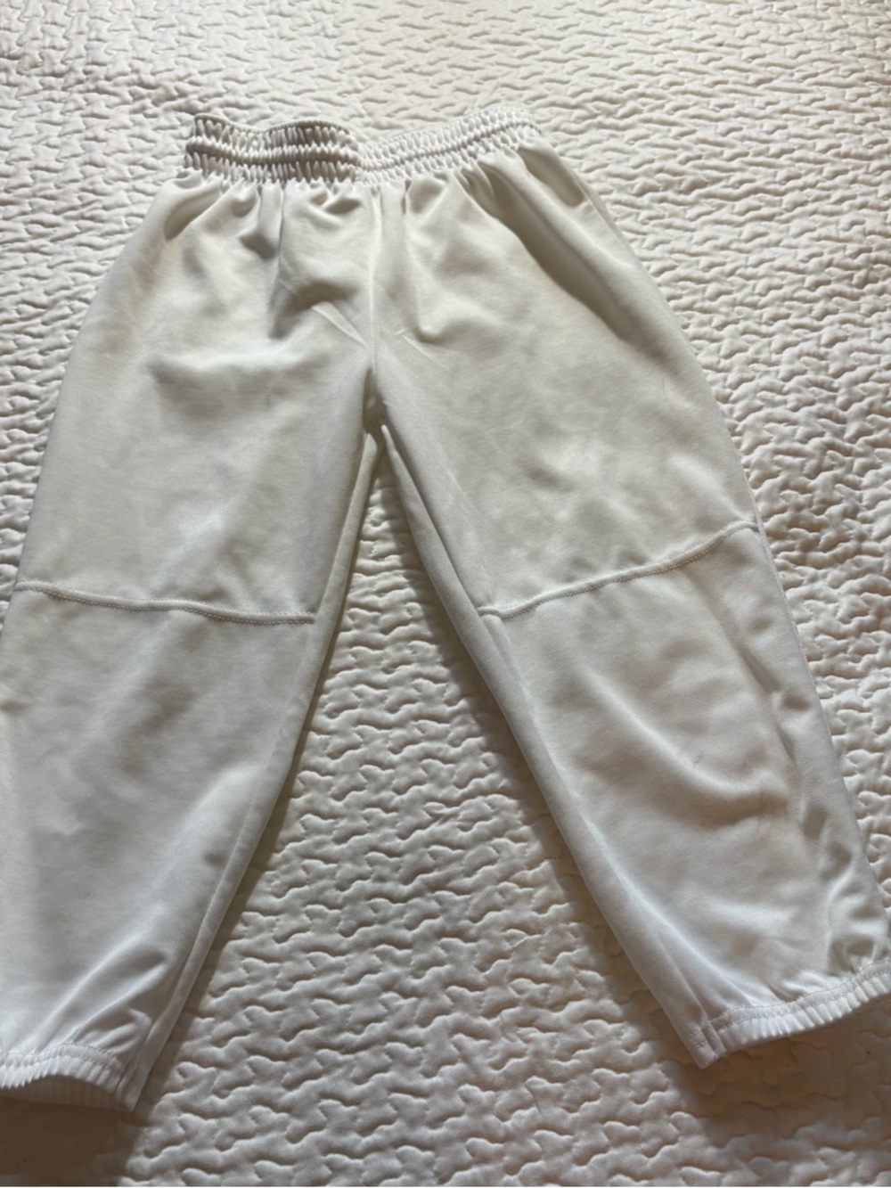adidas white baseball ⚾️ pants size medium knickers style elastic waist